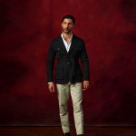 Black Belted Cotton Safari Jacket