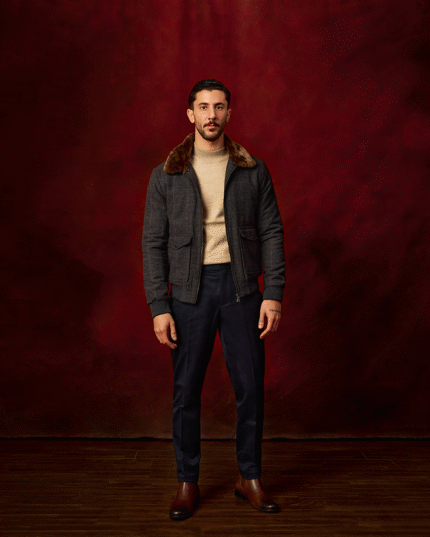 Brown Fur Collar Jacket