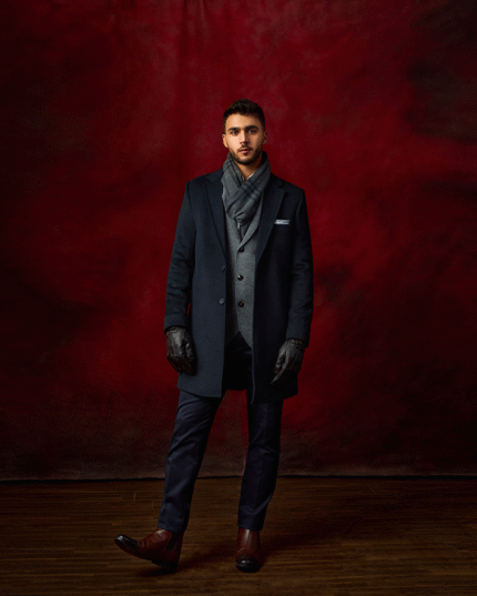 Navy Blue Overcoat
