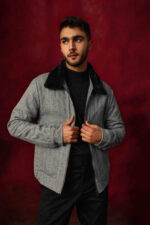 Light Grey Fur Collar Jacket - Image 2