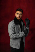 Light Grey Fur Collar Jacket - Image 3