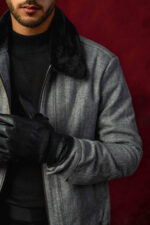 Light Grey Fur Collar Jacket - Image 4