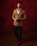 Brown Belted Cotton Safari Jacket - Image 3