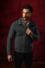 Dark Grey Fur Collar Jacket - Image 5