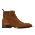 Tan Faux Suede Chelsea Boots - Image 3
