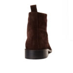 Lace-Up Brown Faux Suede Boots - Image 4