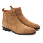 Stone Suede Chelsea Boots