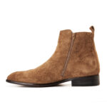 Stone Suede Chelsea Boots - Image 3