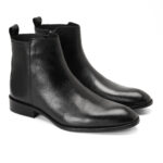 Black Chelsea Boots With Zips