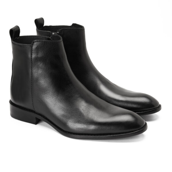 Black Chelsea Boots With Zips