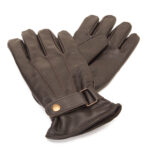 Winter Brown Leather Gloves
