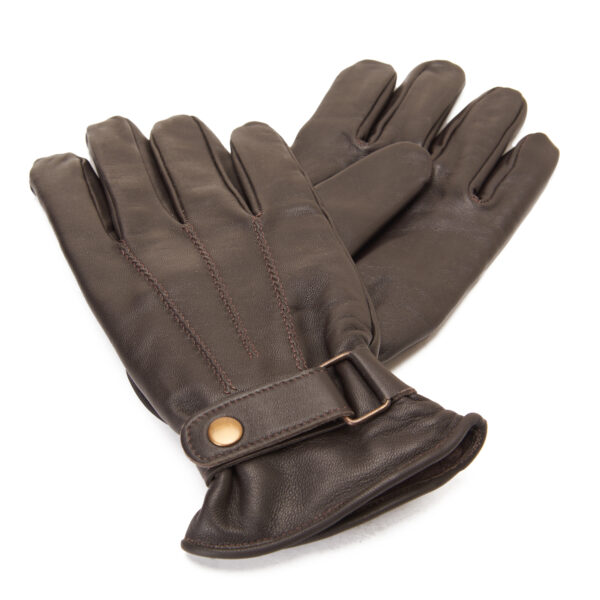 Winter Brown Leather Gloves