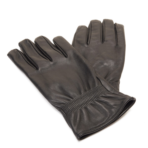 Winter Black Leather Gloves
