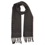 Black Scarf With Grey pattern