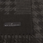 Black Scarf With Grey pattern - Image 2