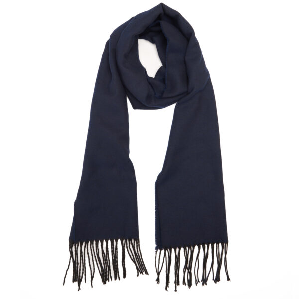 Plain Navy Scarf