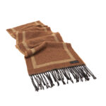 Camel Scarf with Beige dots patterns - Image 4