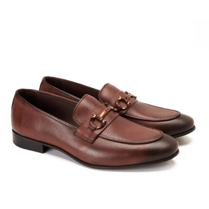 Apron Toe Brown Loafers