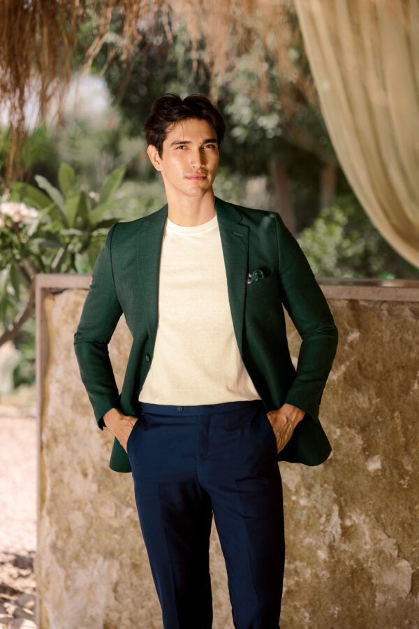 Notch Blazer - Olive Green