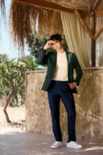 Notch Blazer - Olive Green - Image 2