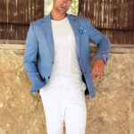 Notch Blazer - Light blue