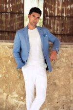 Notch Blazer - Light blue