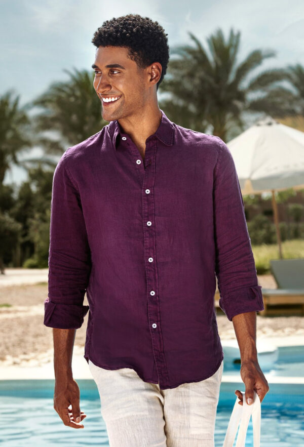 Linen Shirt – Purple