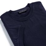 Elastic Round T-Shirt - Navy