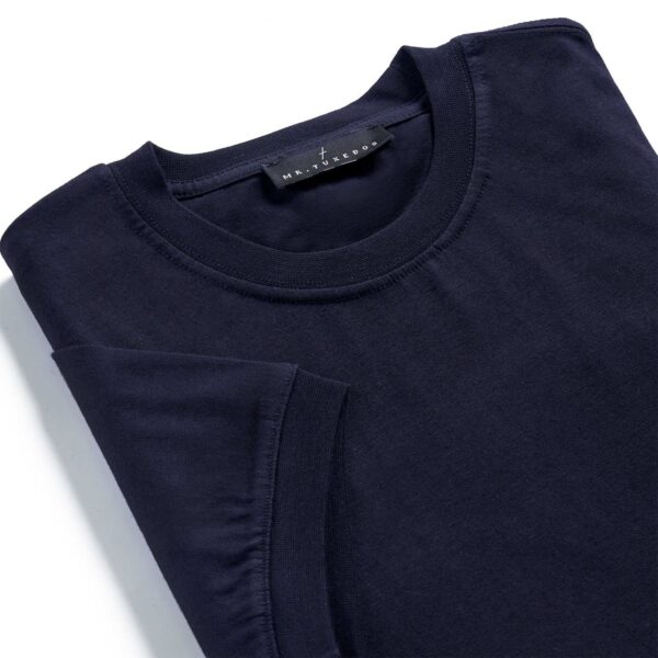 Elastic Round T-Shirt - Navy