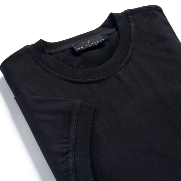 Elastic Round T-Shirt - Black