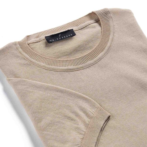 Triko Round T-Shirt - Beige