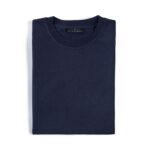 Elastic Round T-Shirt - Navy - Image 3