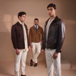 Navy Suede Safari Jacket - S.23